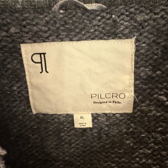 Anthropologie The Jesse Dog Icon Cardigan Sweater Pilcro XL French Bulldog NWT - Picture 6 of 8